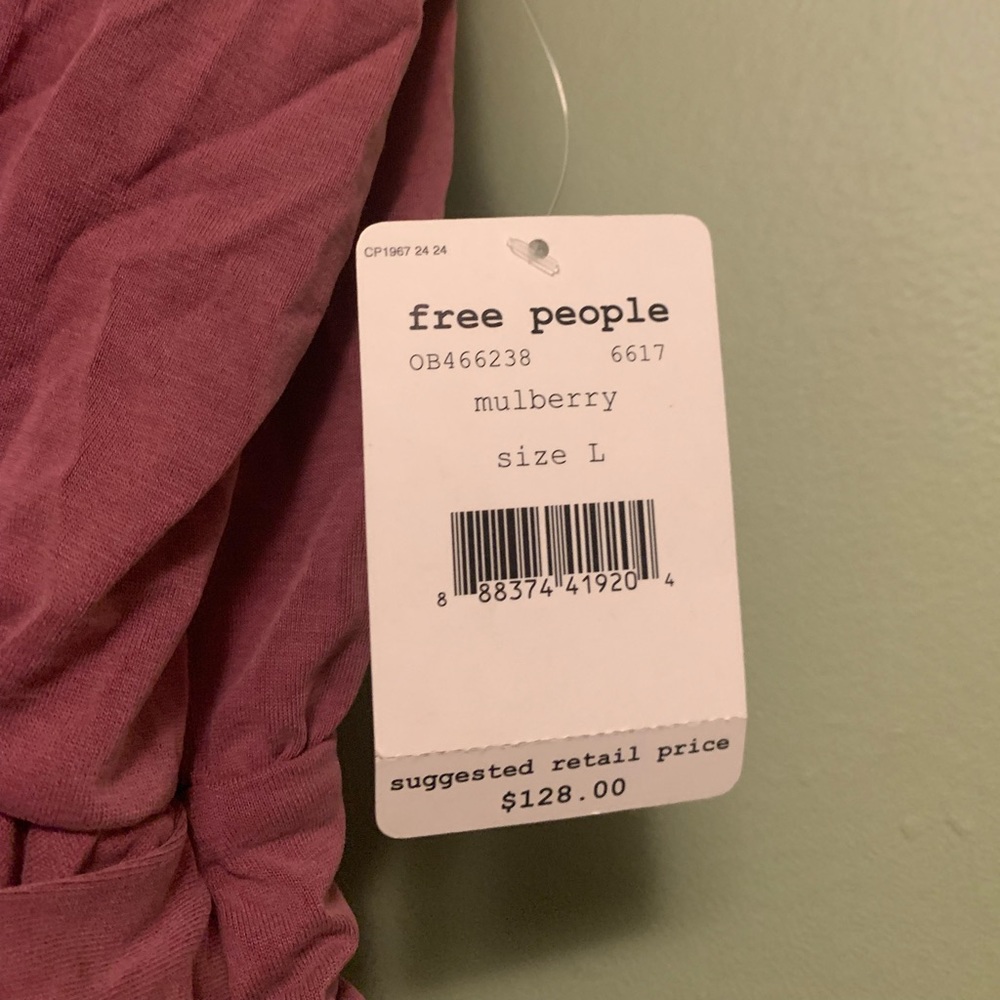 NWT Free People Mulberry Draped Dress ☮️ - Picture 6 of 8